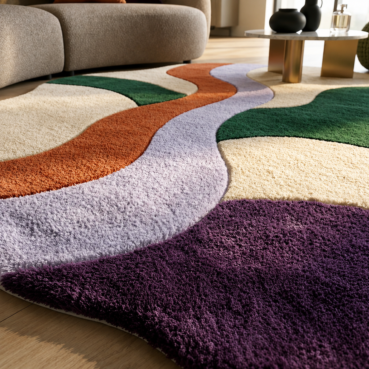 Tidal Contour Rug texture and craftsmanship detail
