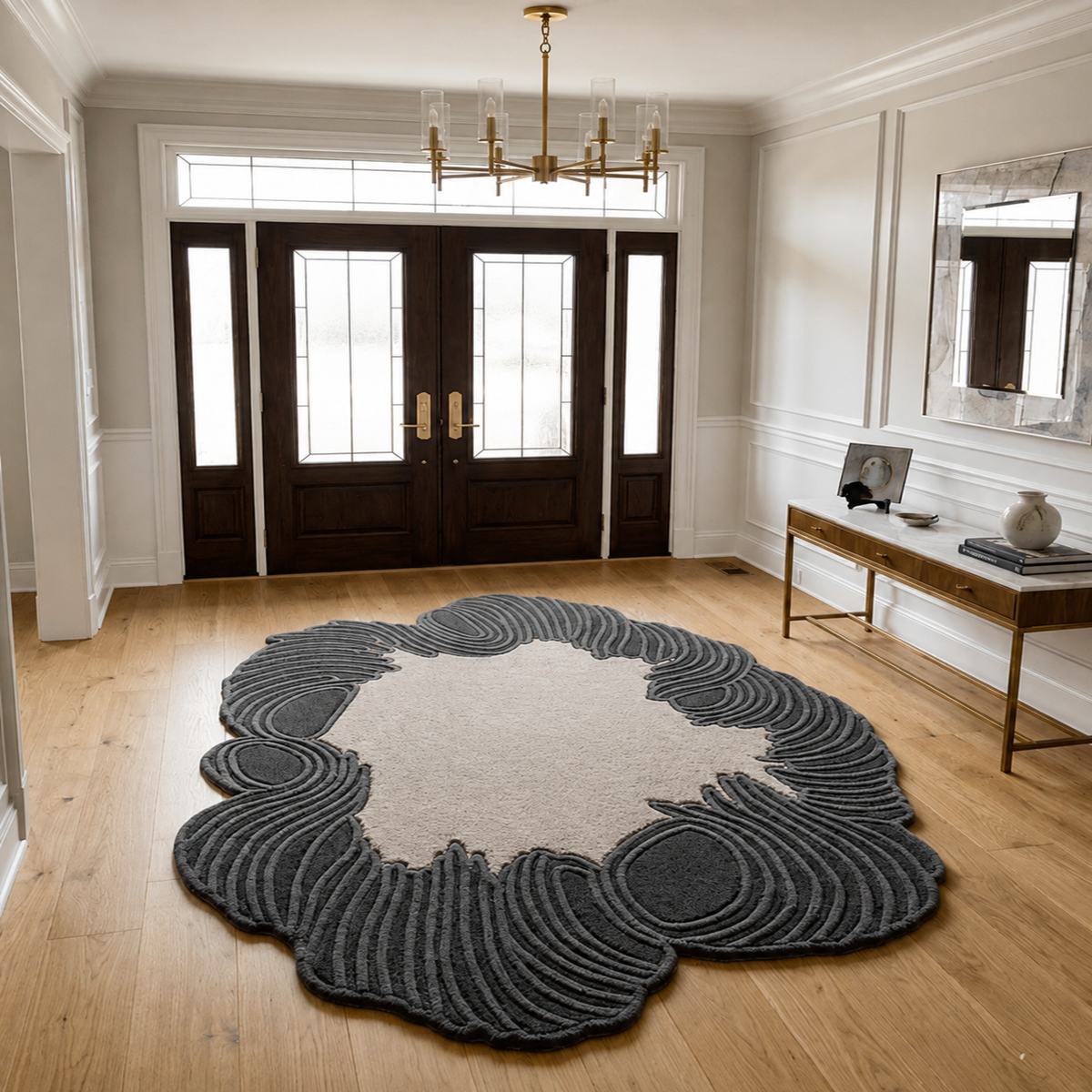 Topographical rug