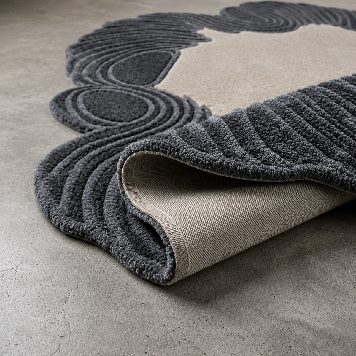 Topographical rug