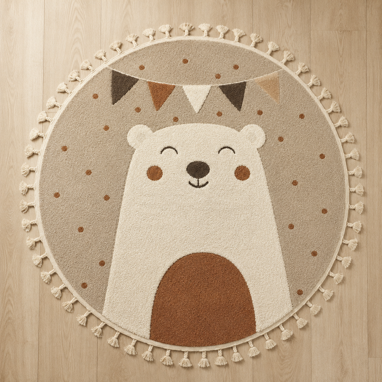 Happy Bear rug texture and craftsmanship detail