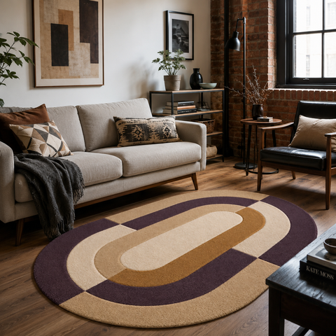 Desert Arch Rug hand-tufted wool and bamboo silk rug