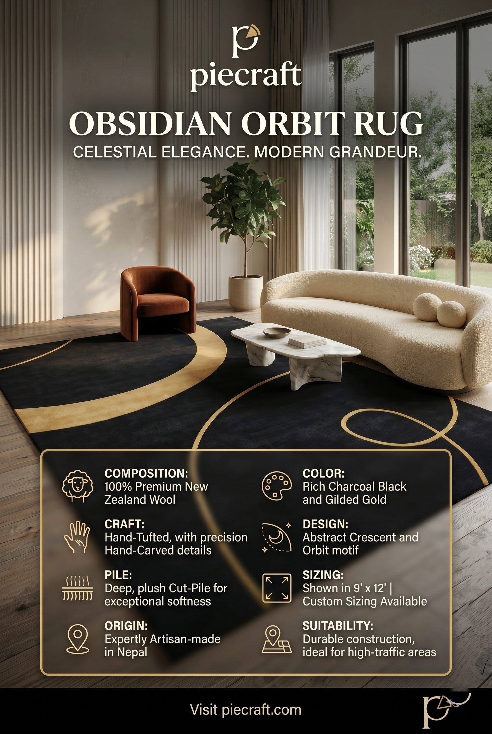 Obsidian Rug