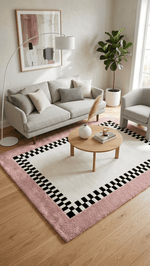 Pink Border Rug