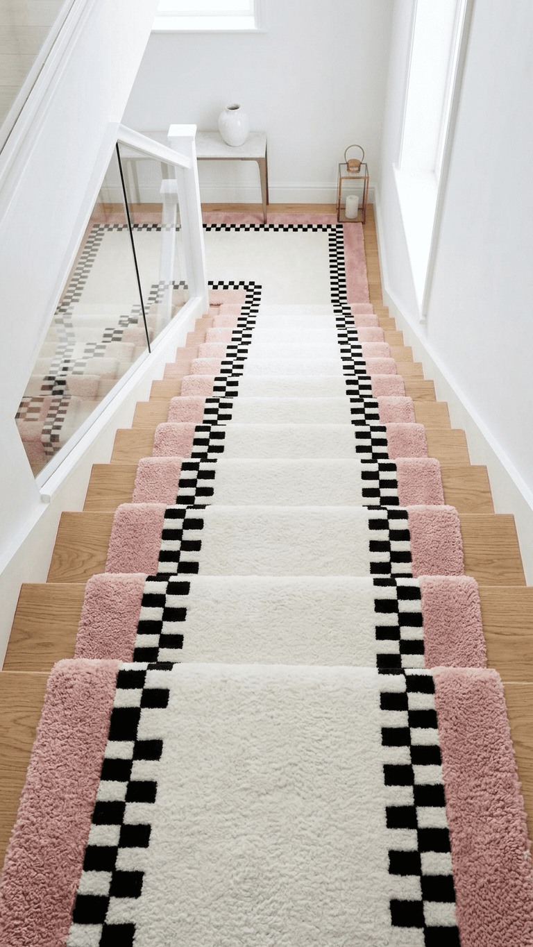 Pink Border Rug