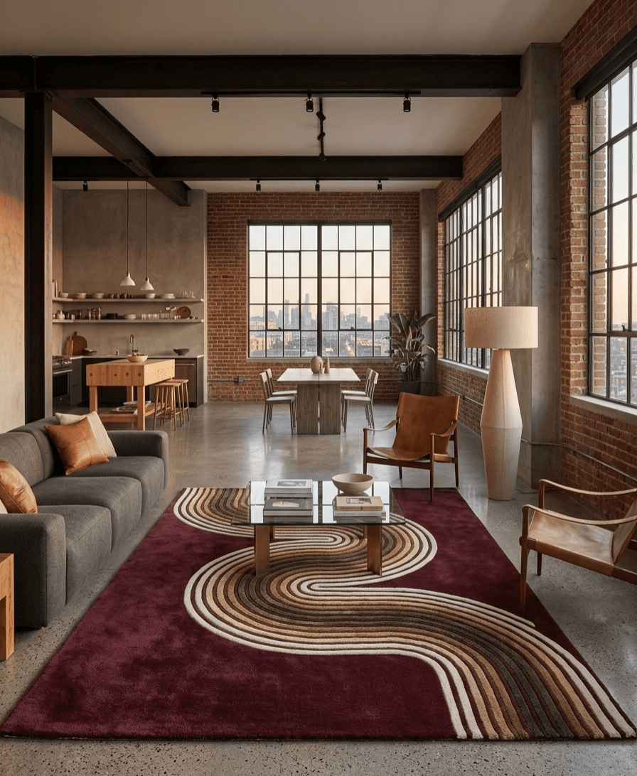 Serpentine Wave Rug