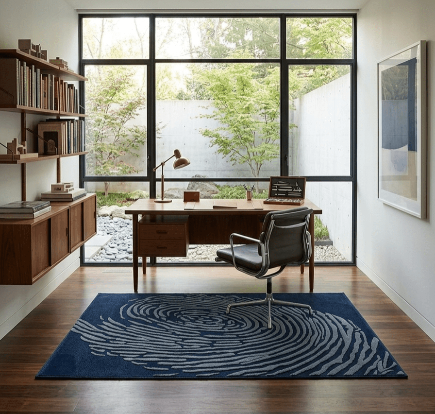 Whorl Indigo Rug