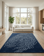 Whorl Indigo Rug