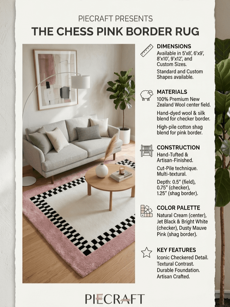 Pink Border Rug