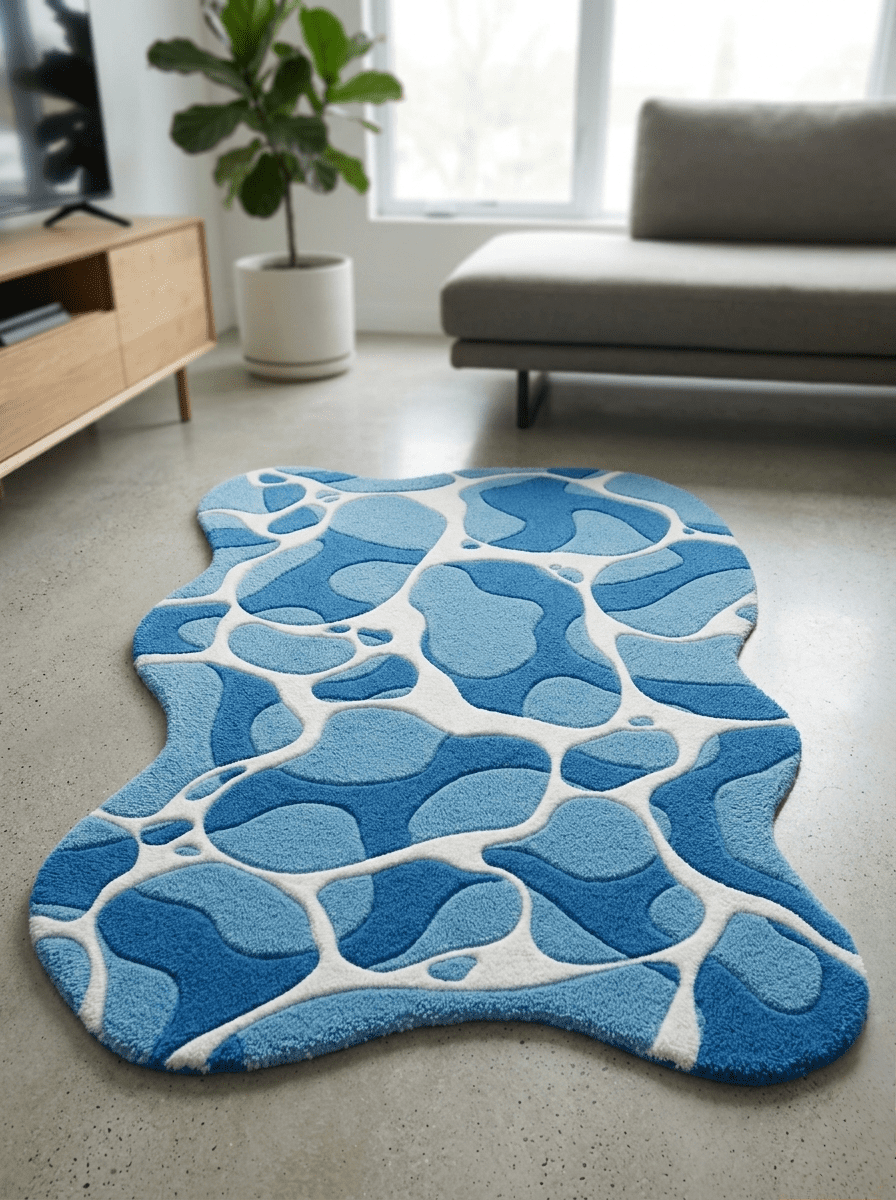 Aqua Caustic Rug