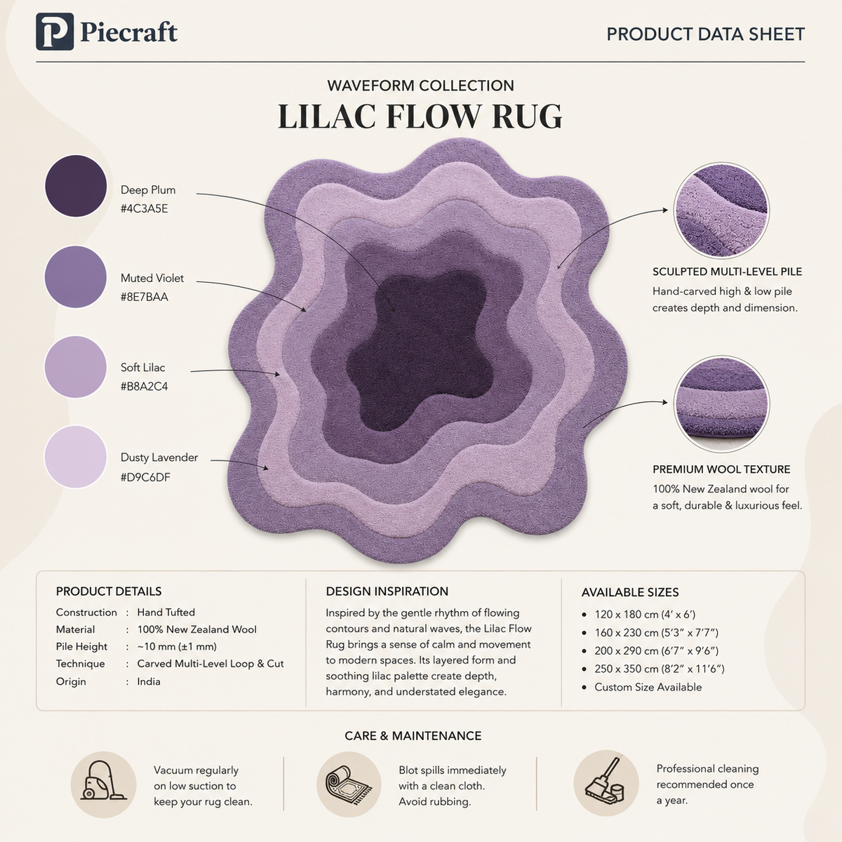 Lilac Flow Rug