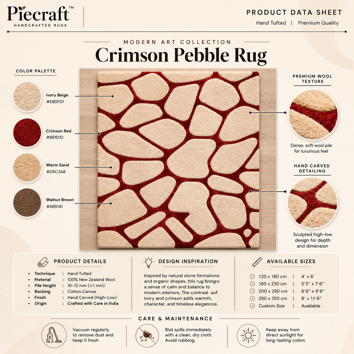 Crimson Pebble Rug