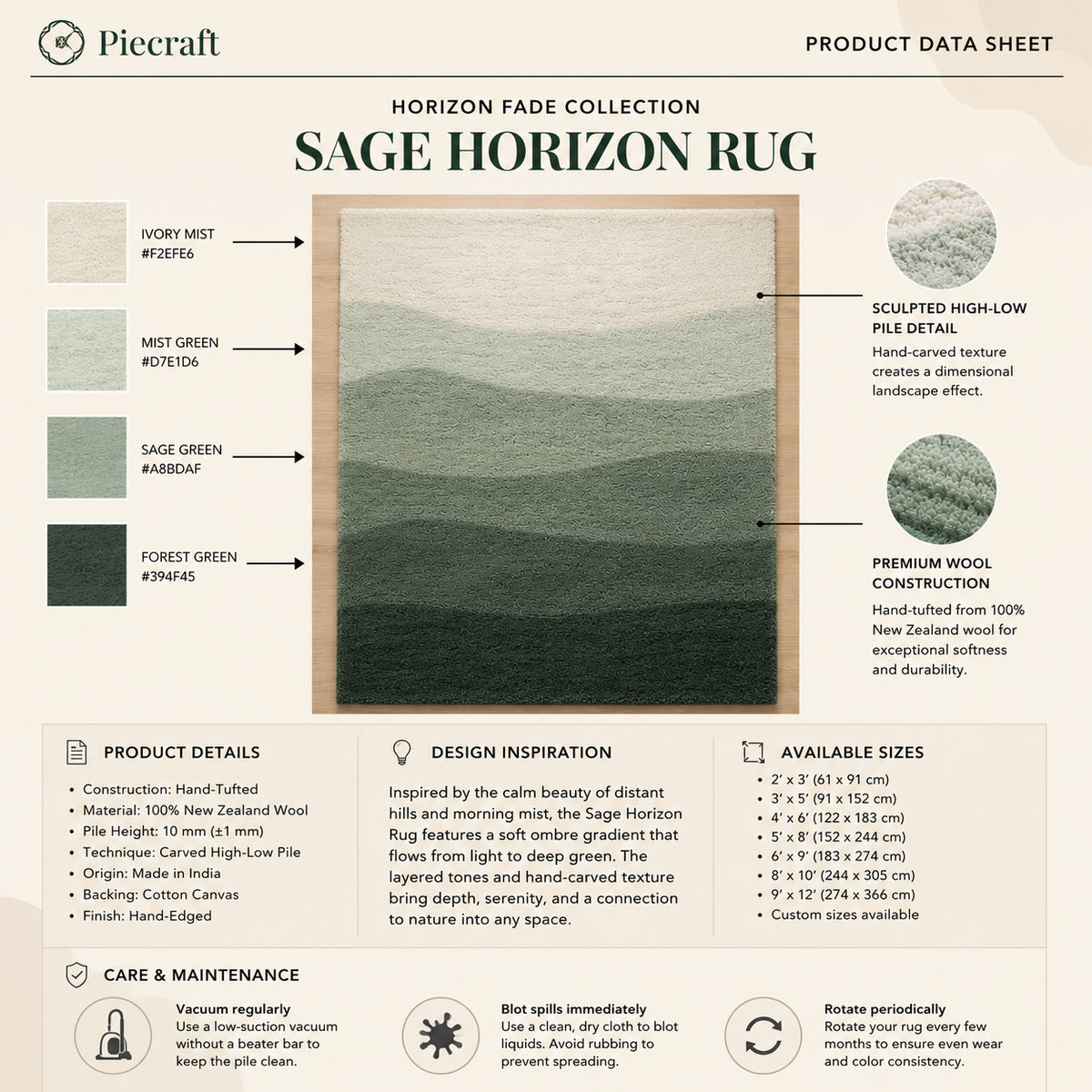 Sage Horizon Rug