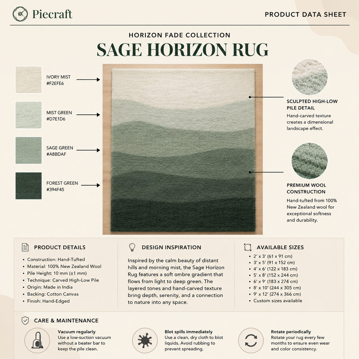 Sage Horizon Rug