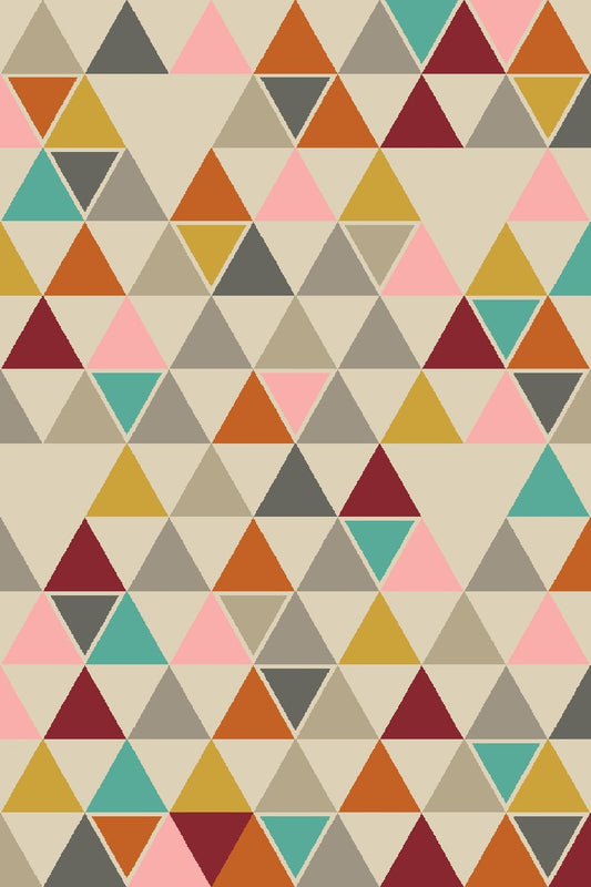 "Modern Geometric Triangle Rug – Vibrant Multi-Color Area Carpet for Office & Bedroom Décor"