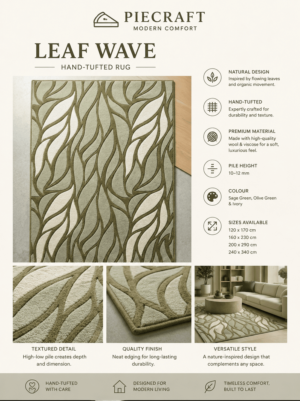 Leaf Wave Rug