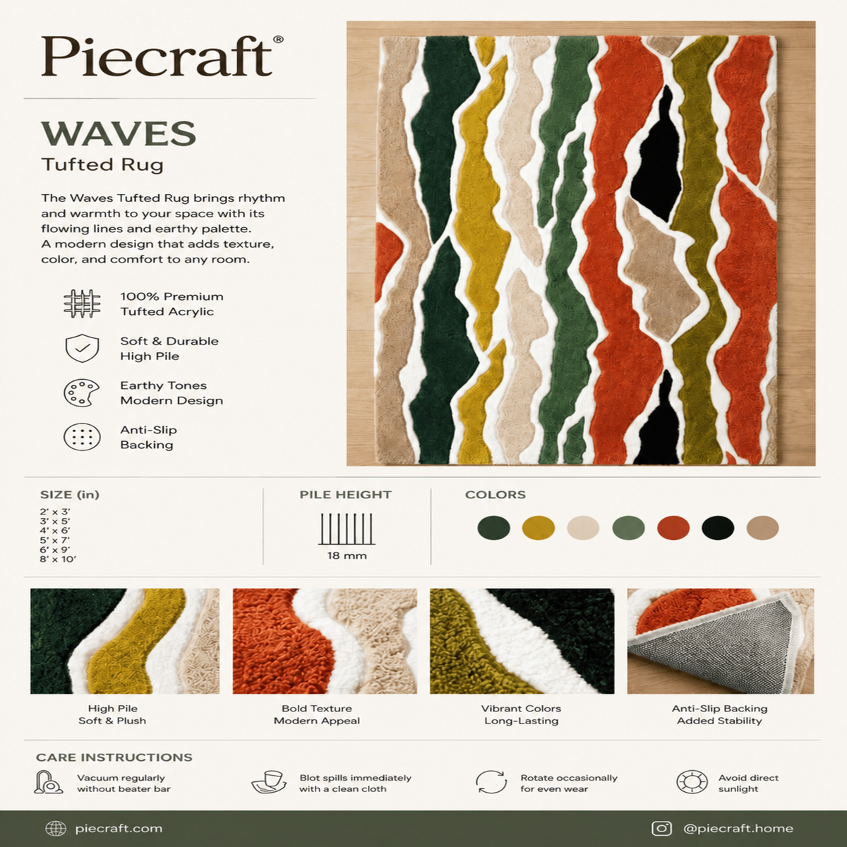 Wave Pattern Rug
