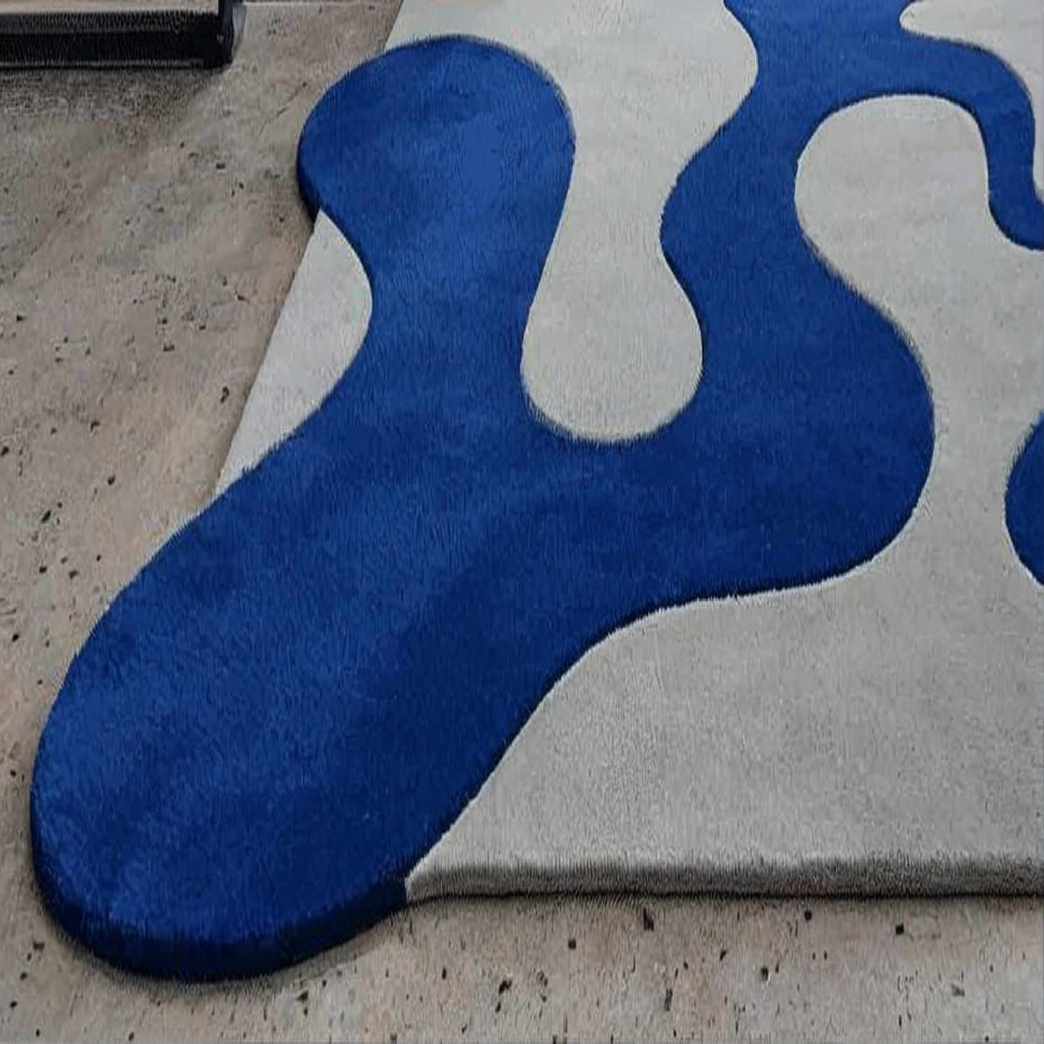 Amalgam Rug in blue caramel and peach - hand-tufted designer wool rug for living room bedroom kitchen