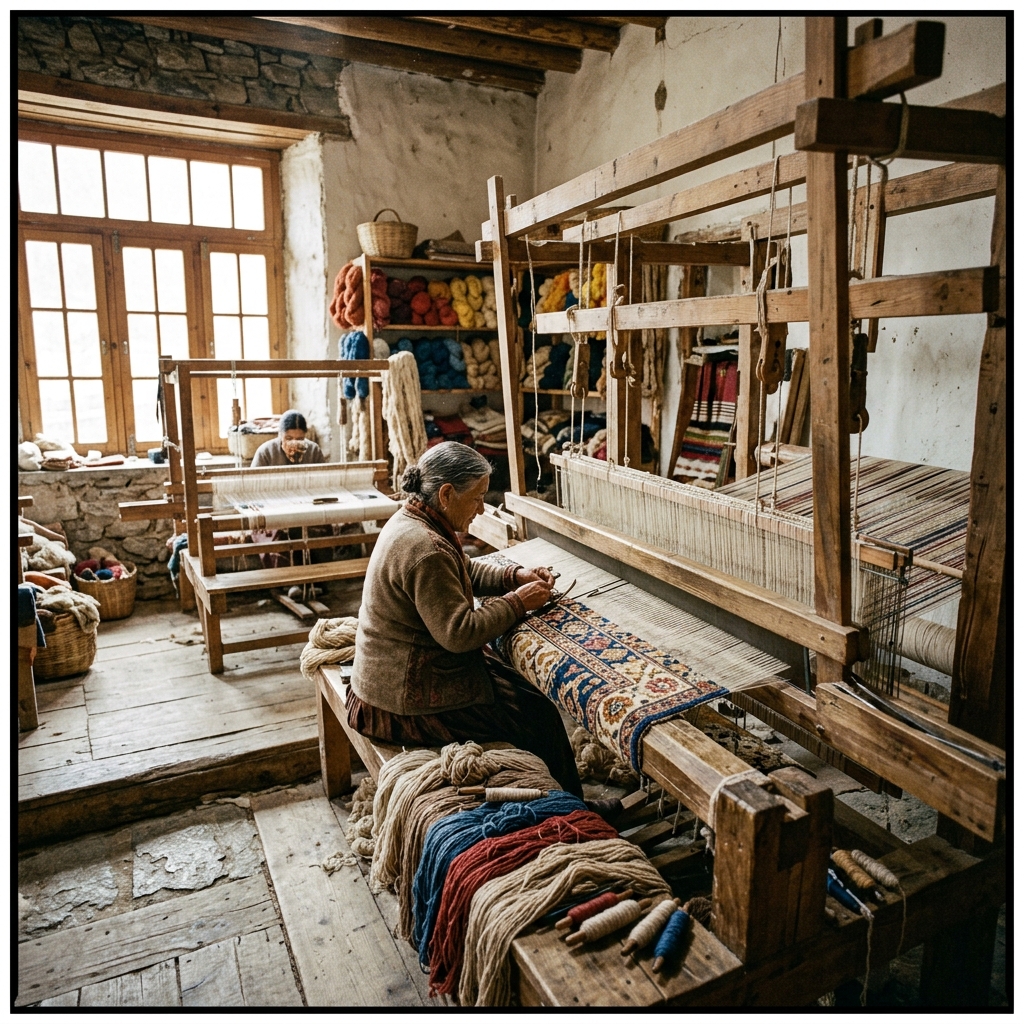 Traditional handloom at The Pie Craft Atelier
