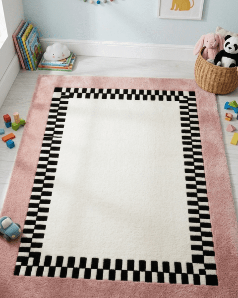 Pink Border Rug